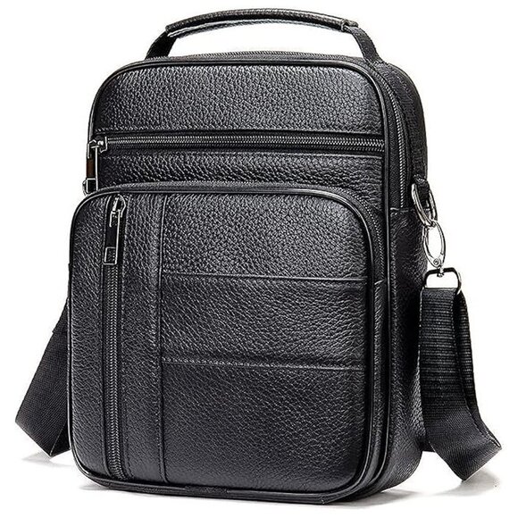 Handbags - Small Leather Sling Shoulder Bag Black27